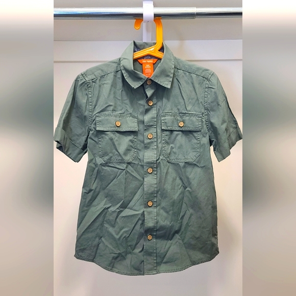 Green safari shirt, M 7-8 , Joe fresh kids - Picture 1 of 6